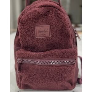Sherpa Fleece Maroon Herschel Mini Nova backpack